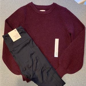 NWT Leggings and Sweater Bundle / Lot in XS